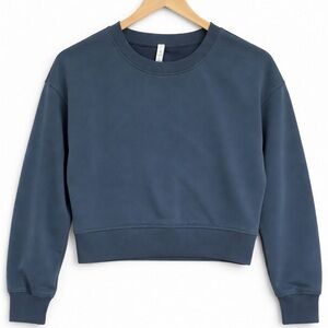 Lululemon Perfectly Oversized Cropped Crew Softstreme Mineral blue size 4